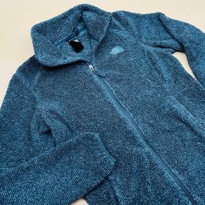 The North Face Womens Small‎ Osito Full Zip Fleece Sweater Jacket Quilted Green